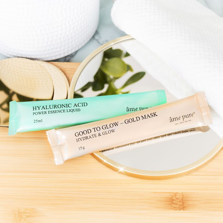 2 = 1* | âme pure Jelly Glow Rubber Mask - Goud | Set van 4