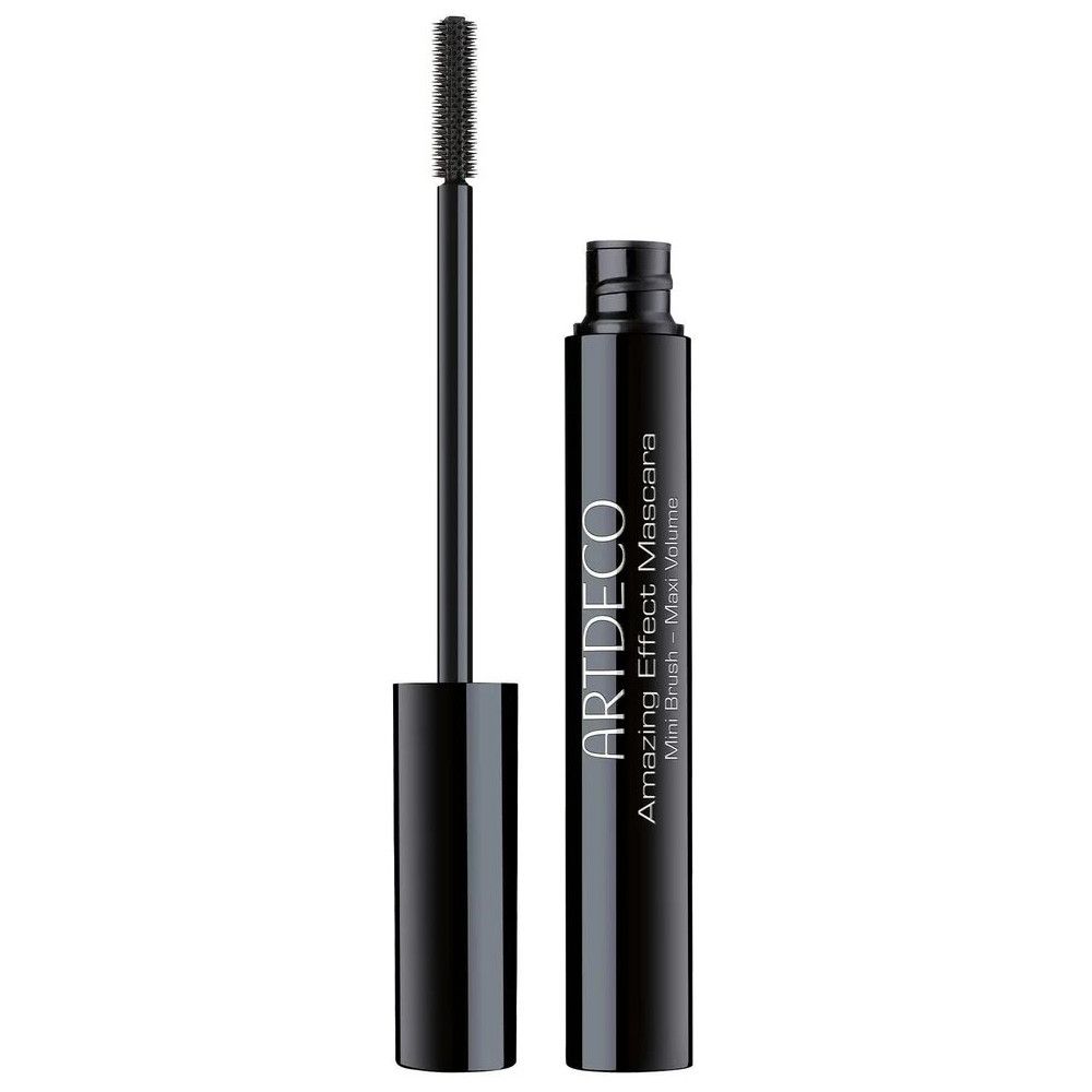Mascara Artdeco Amazing Effect. Tube noir avec brosse. Inscription : Mini Brush - Max Volume.
