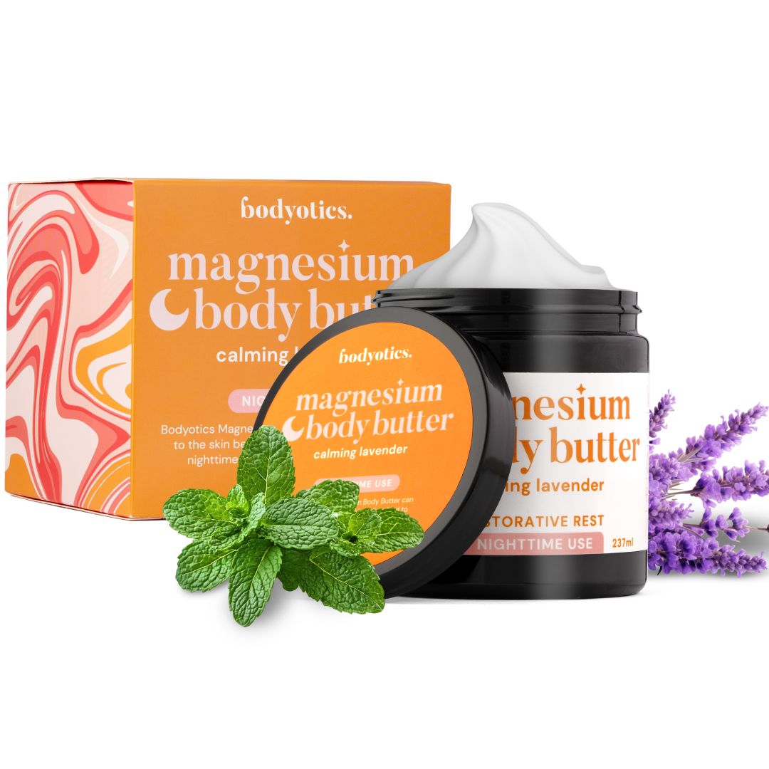Bodyotics Magnesium Body Butter lavande, huile d'amande.