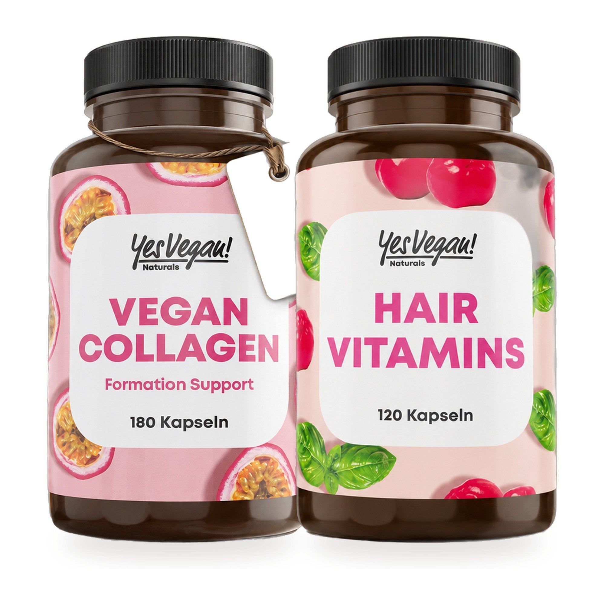Boîte Yes Vegan Vegan Collagen Arôme Vanille, 300g, avec Vitamine C, Biotine, Acide Hyaluronique.