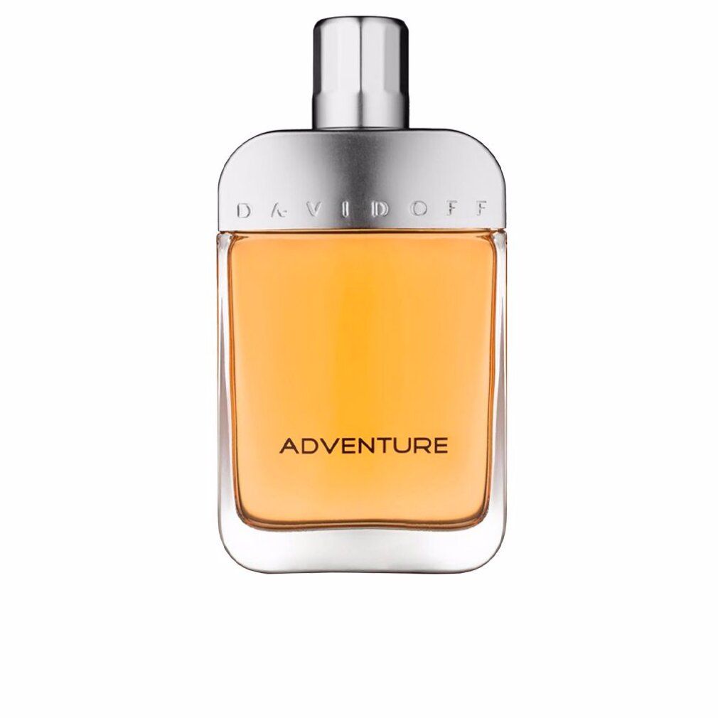 Flacon Davidoff Adventure Eau de Toilette avec bouchon argenté.
