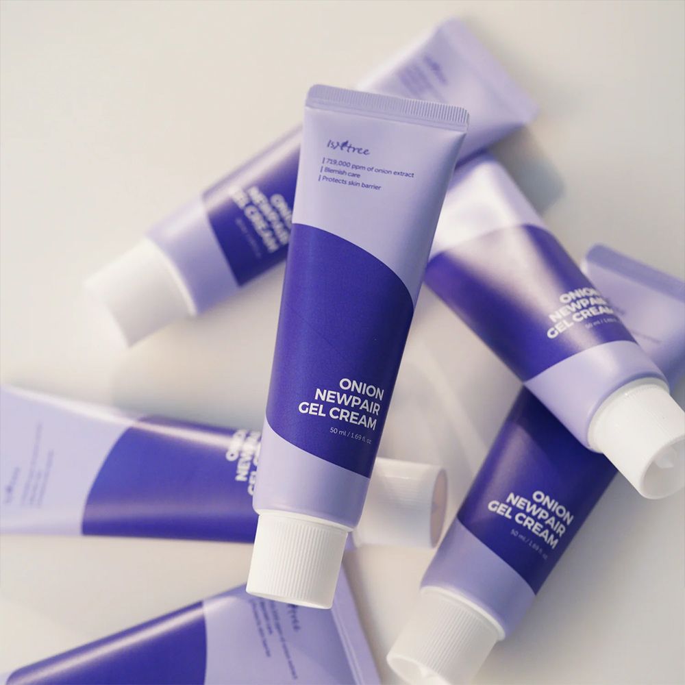 Meerdere ISNTREE Onion Newpair Gel Cream tubes.