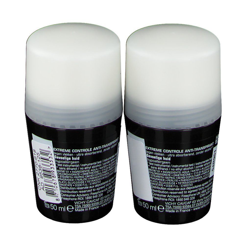Vichy Homme Duo Deo Roller Extreme Promo 2ième -50%