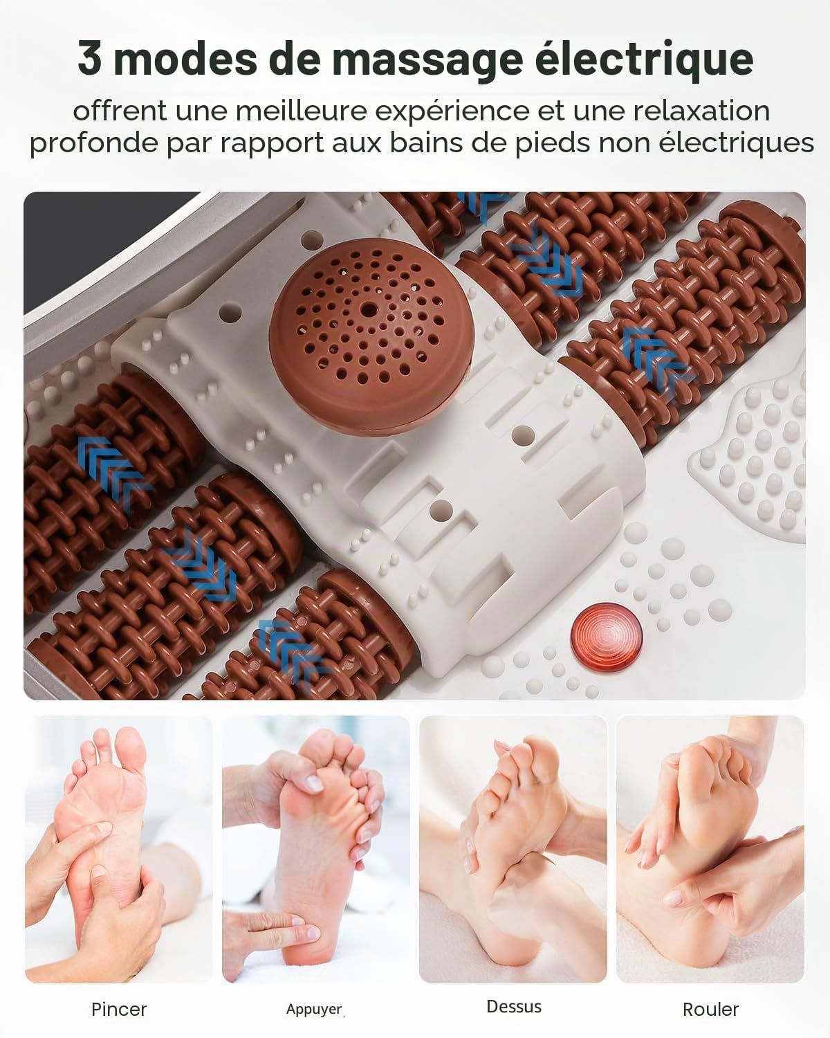RENPHO Bain de Pieds avec Fonction Massage