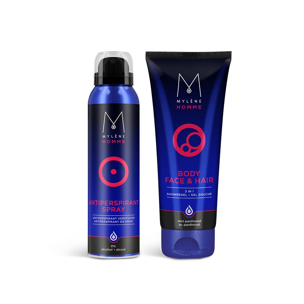 Mylène Homme Verzorgingsset | Antiperspirant spray & 3 in 1 douchegel
