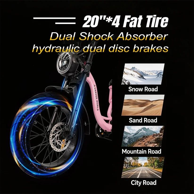 AVDL T7 Elektrische forenzenfiets met bagagedrager, 48V 18Ah accu