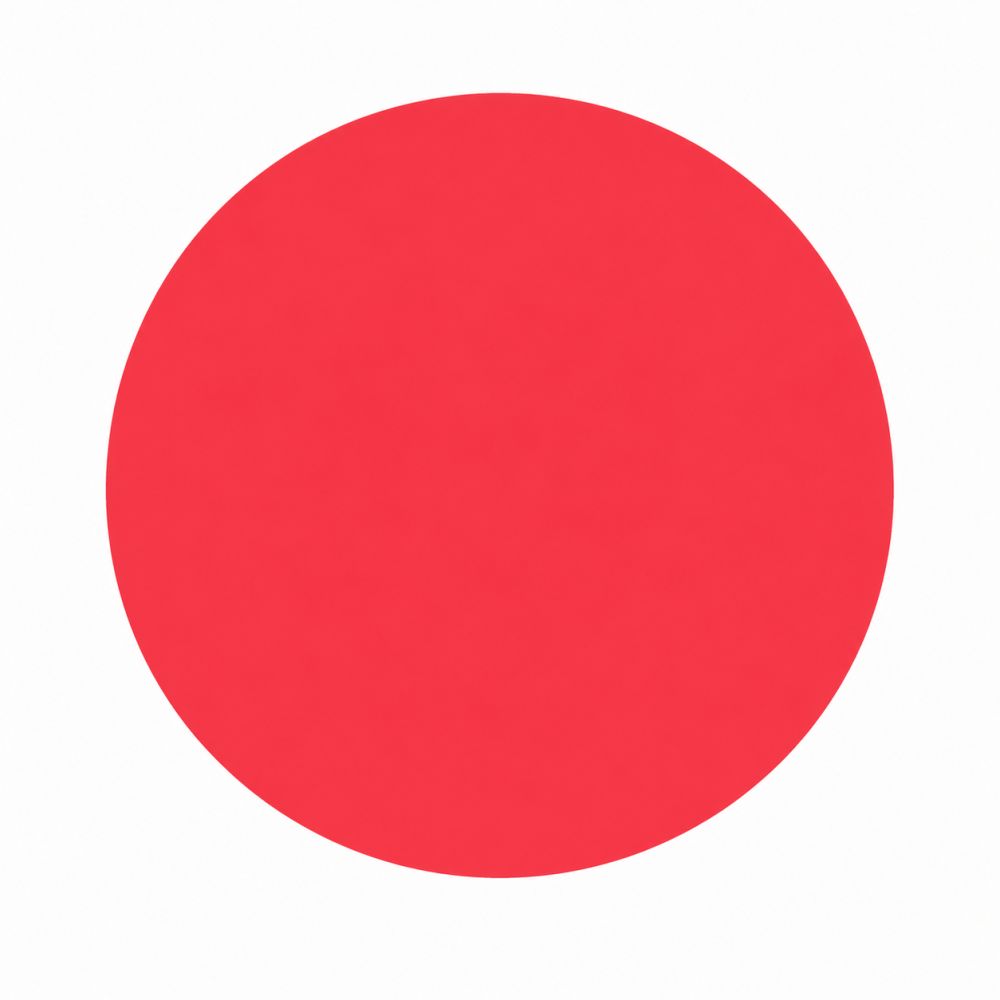 Un cercle rouge sur fond blanc.