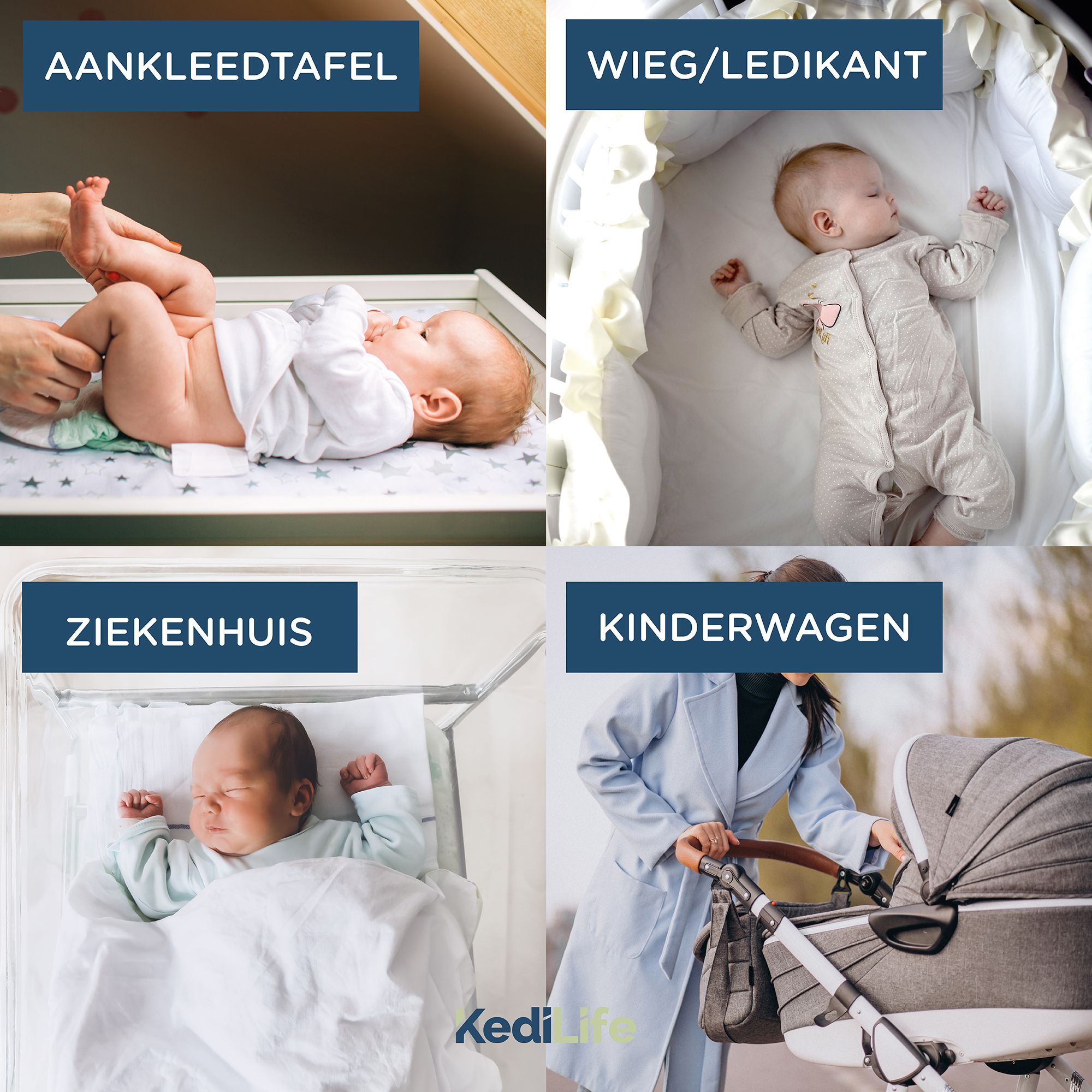 KediLife Wegwerp aankleedkussen voor baby's 40x60