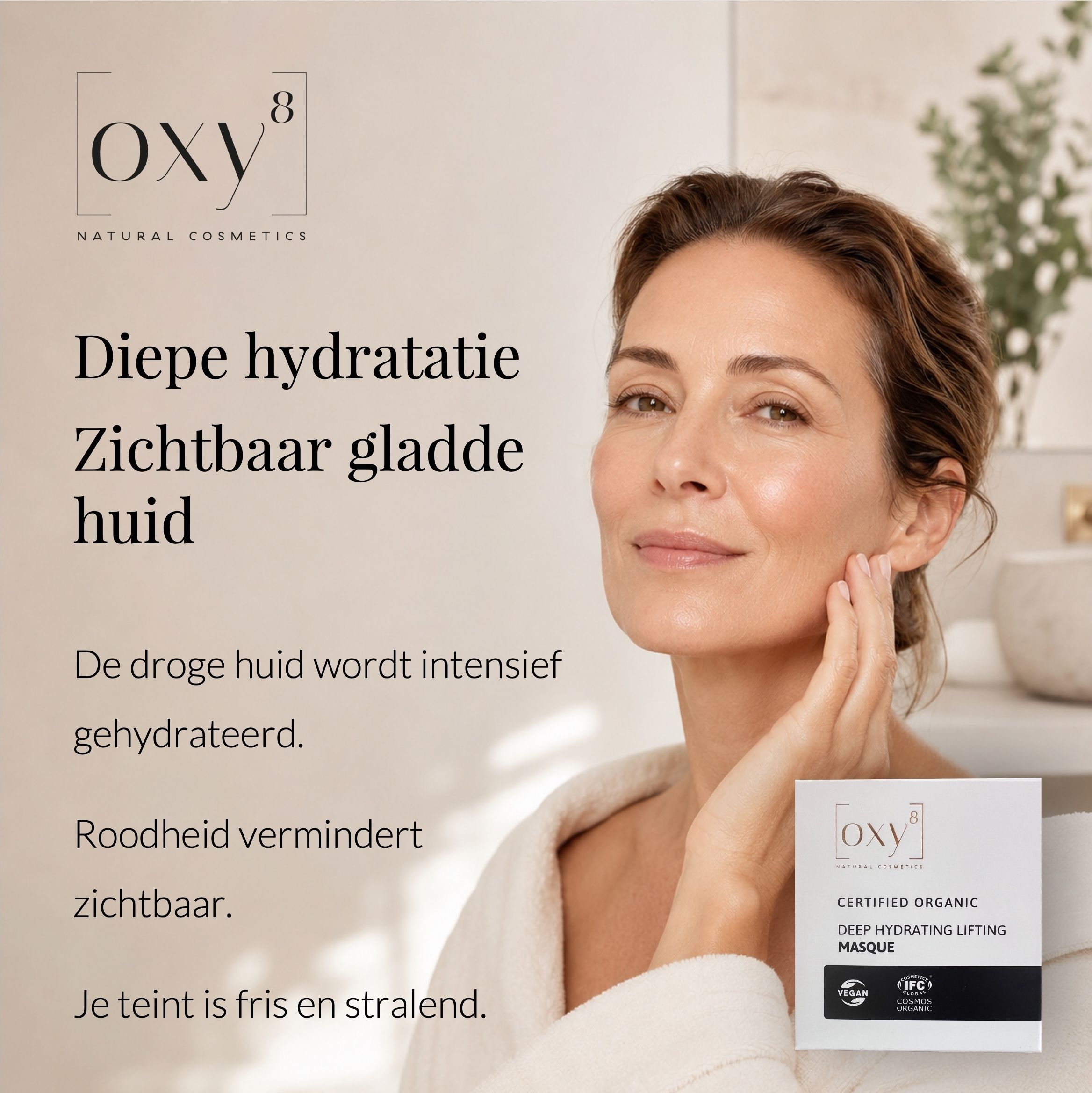 OXY8 Natural Cosmetics DEEP HYDRATING LIFTING MASQUE – hydraterend masker droge huid & lifting