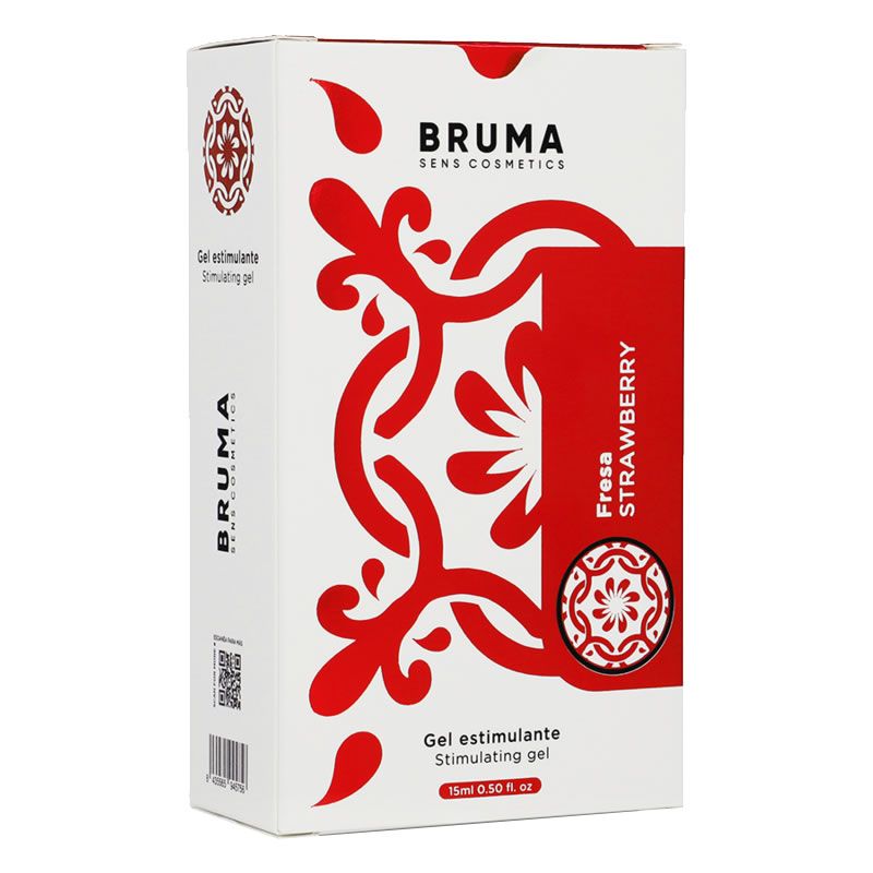 Bruma stimulerende gel aardbeiensmaak, doosje 15ml.