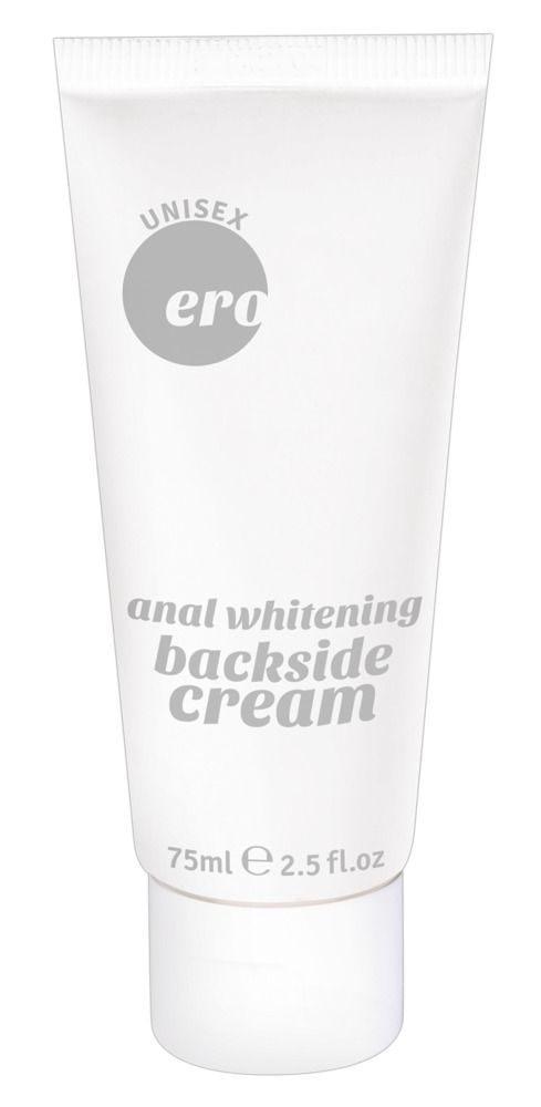 Emballage du produit avec l'inscription 'Anal Whitening Backside Cream'.