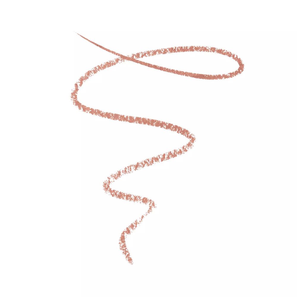 Bruine lippenpotloodstreep op witte achtergrond.