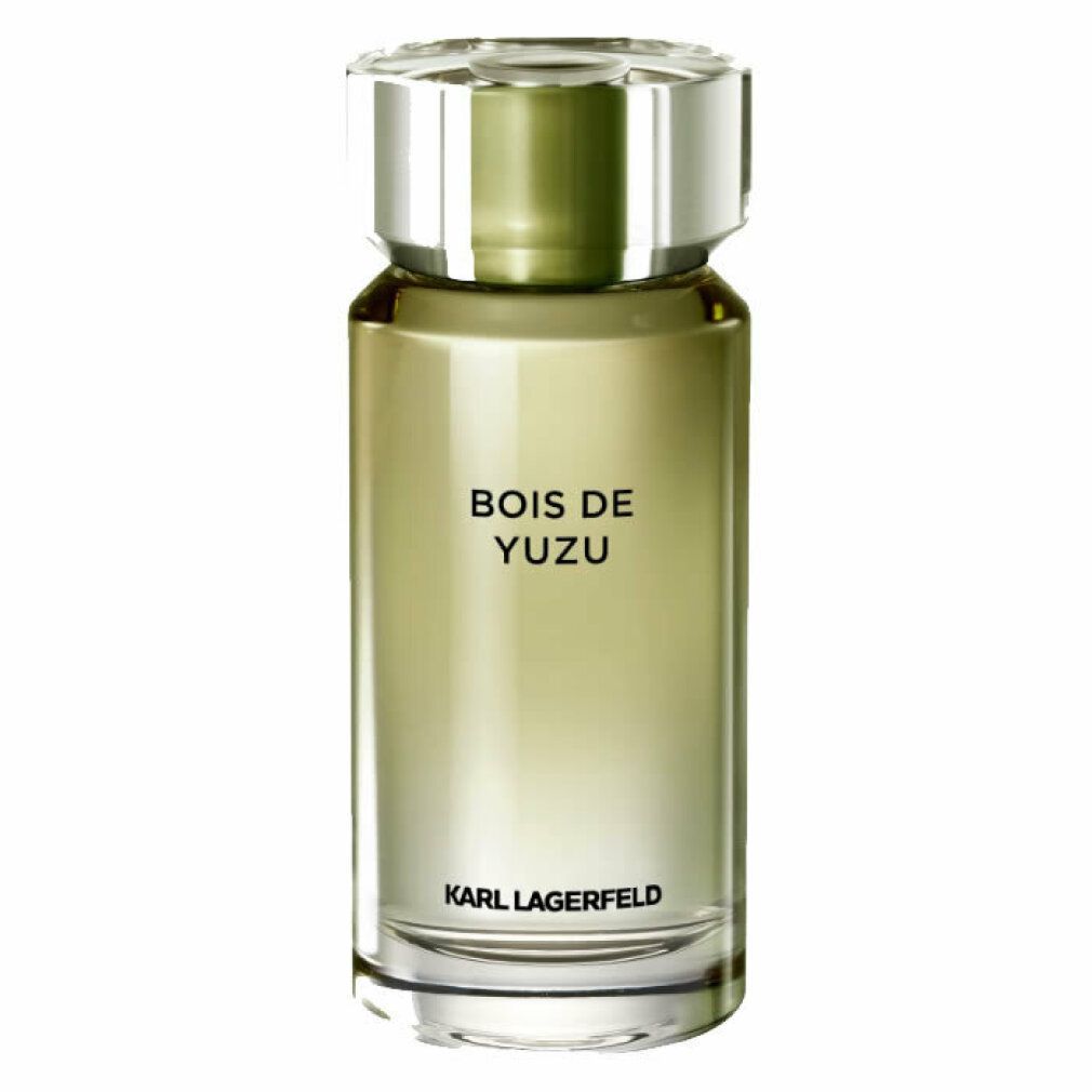 Karl Lagerfeld Bois De Yuzu Eau De Toilette Herren flacon met zilveren en groene accenten.