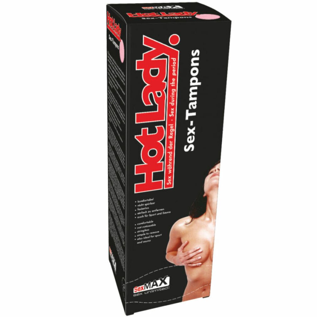 Emballage JOYDIVISION SexMAX Hot Lady Sex-Tampons, vue de côté.