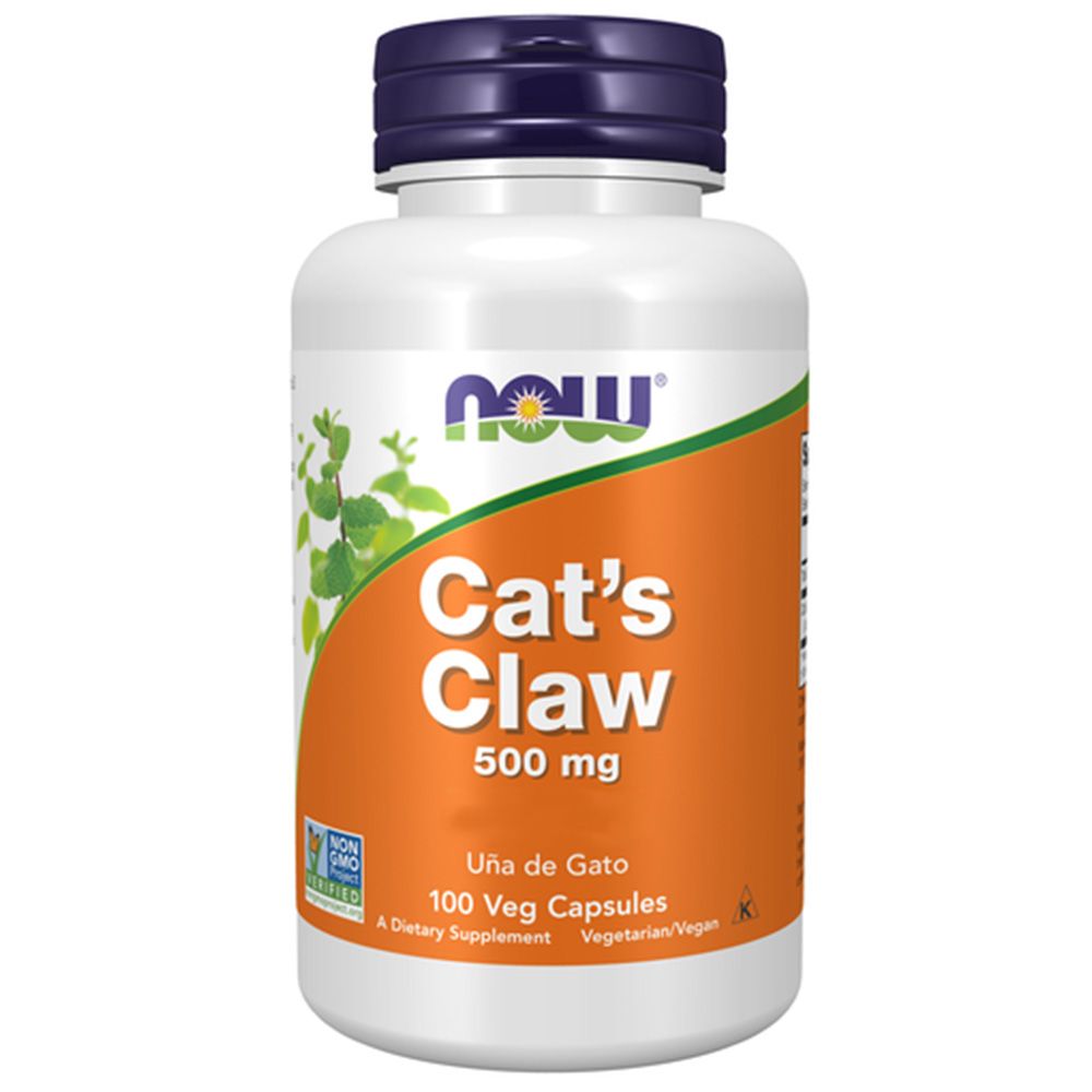 NOW Cat's Claw 500 mg, 100 capsules végétales.