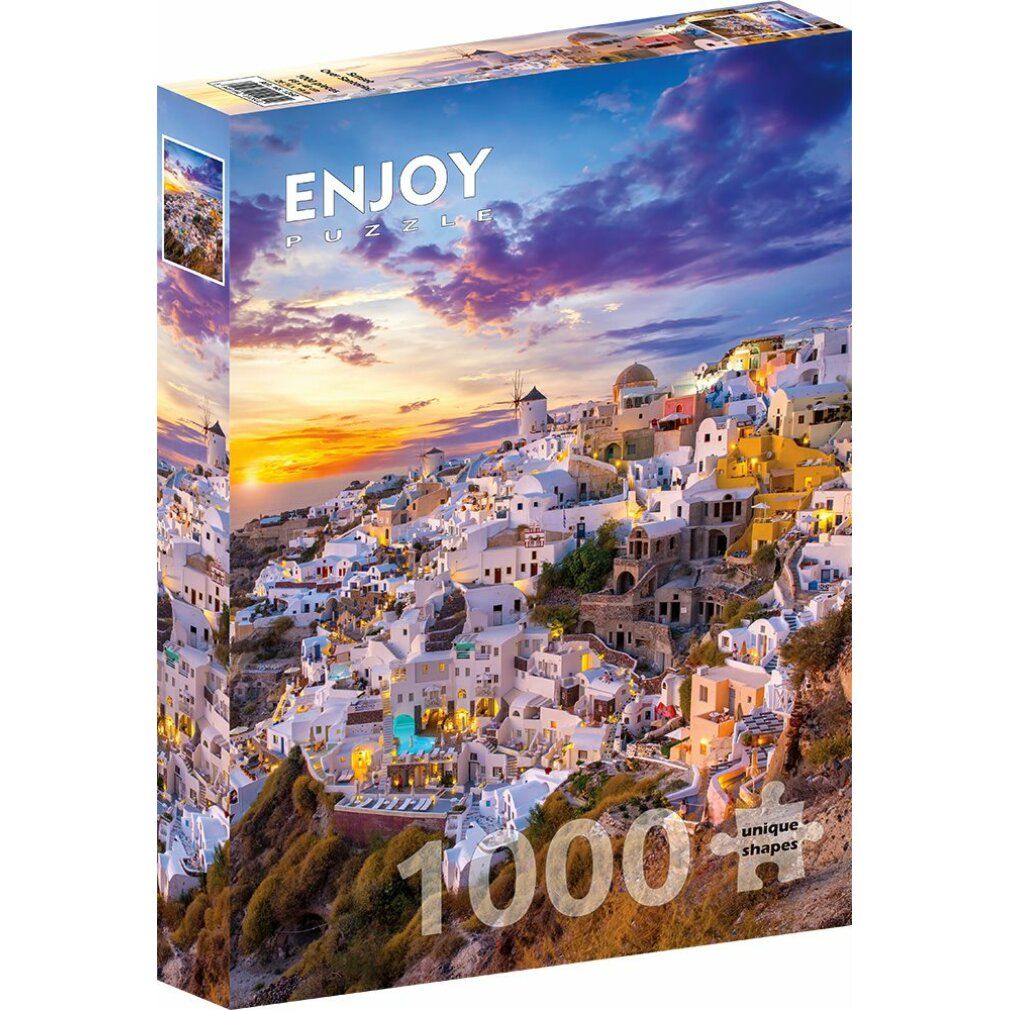 enjoy Puzzle coucher de soleil sur Santorin 1000 pièces