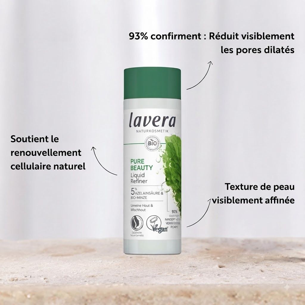 lavera Pure Beauty Affineur de pores liquide 5 % acide azélaïque & menthe