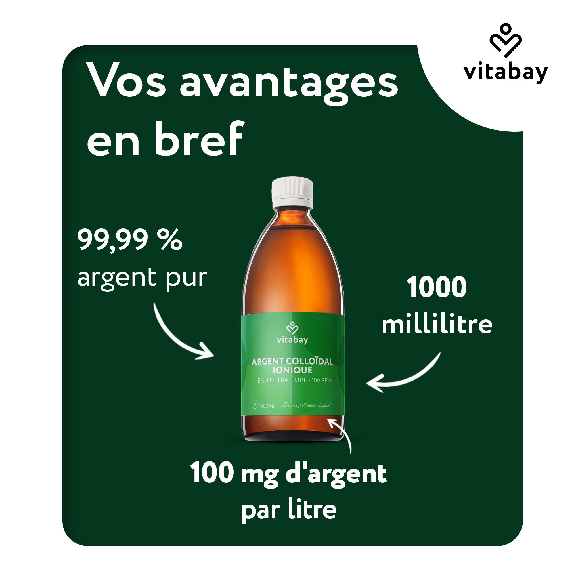 Vitabay Argent Colloïdal 100 PPM