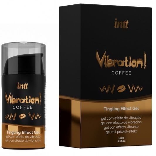 Distributeur et boîte de gel Intt Vibration Coffee. Effet picotant.