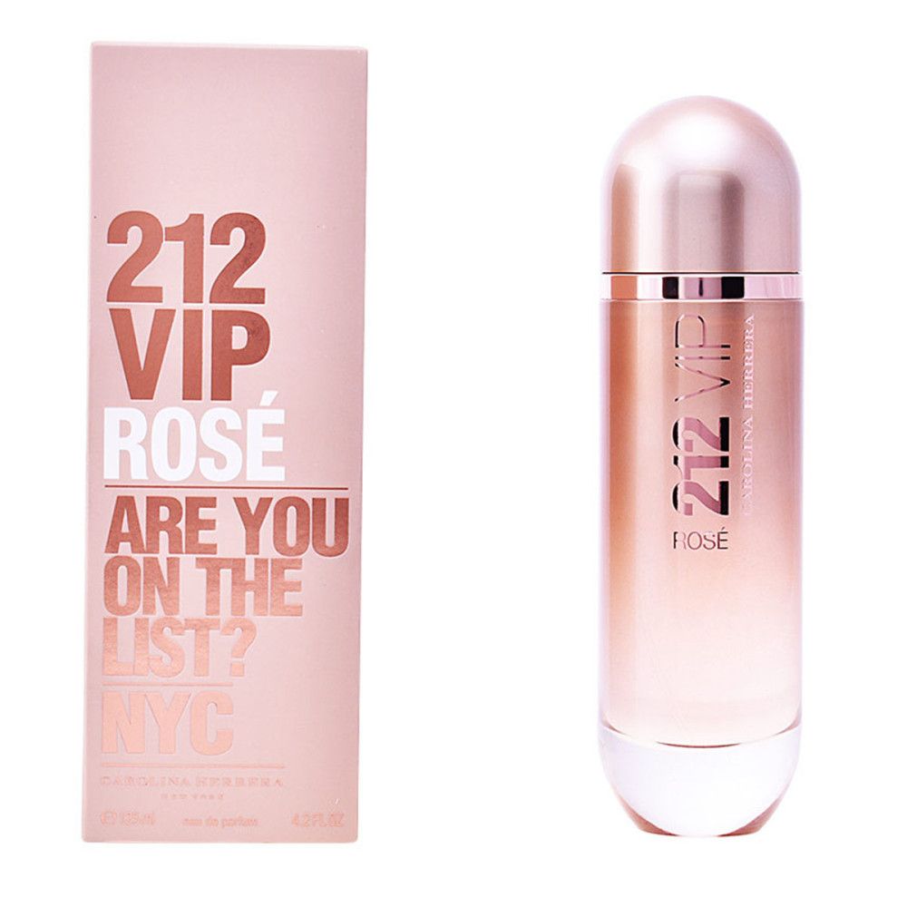 Carolina Herrera 212 VIP Rosé parfumfles en verpakking, roségoud.