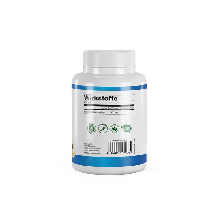 VitaSanum®-PABA (acide para-aminobenzoïque) 500 mg