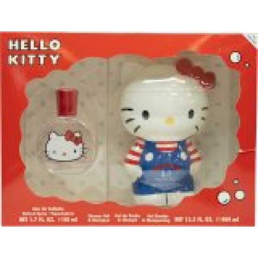 Hello Kitty geschenkset in rode verpakking met Eau de Toilette en Douchegel & Shampoo.