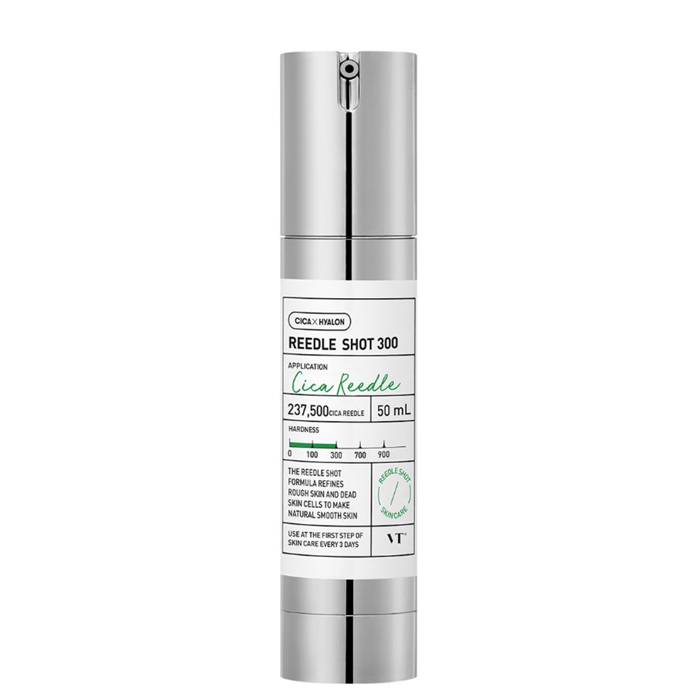 Ampoule VT Cosmetics Reedle Shot 300 avec des informations détaillées sur l'étiquette.