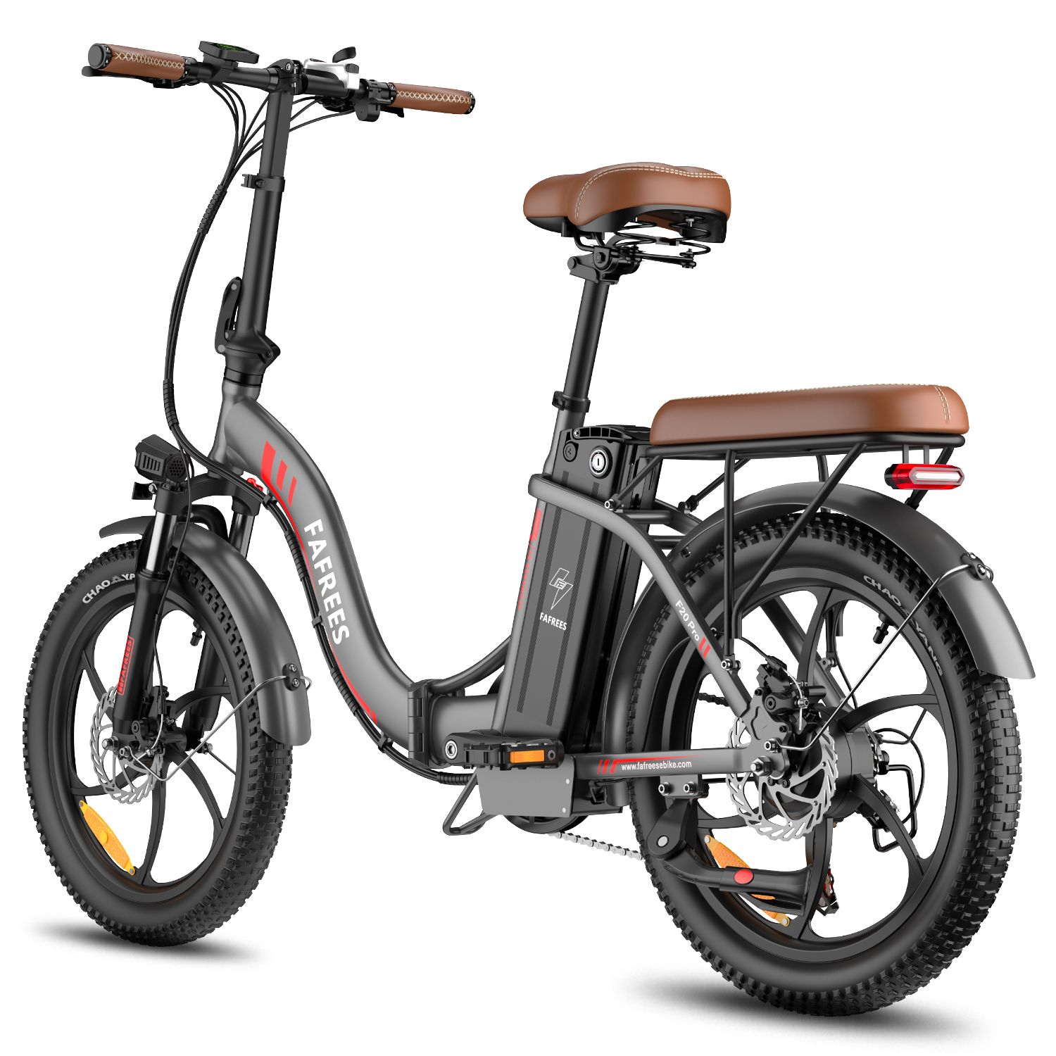 FAFREES F20 Pro Vélo électrique pliant avec batterie 20 Ah, pneus larges 20 pouces et 7 vitesses