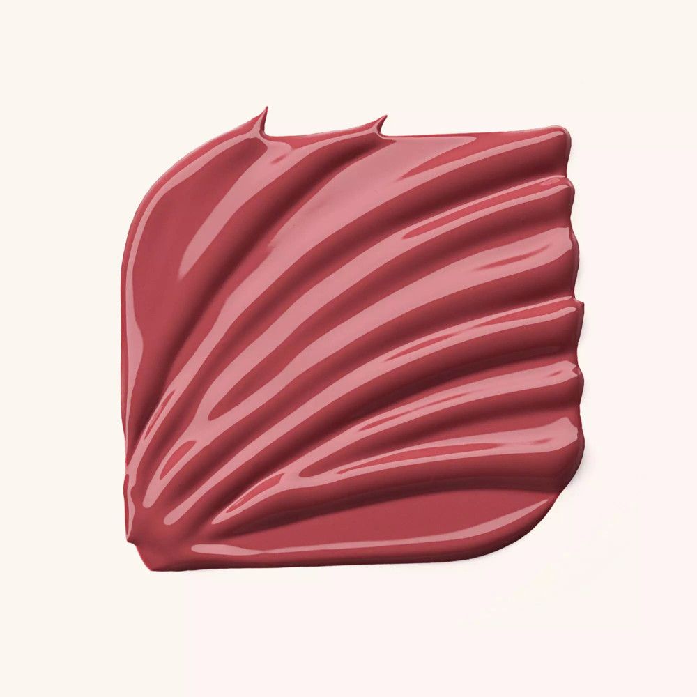 Échantillon de rouge à lèvres rose, appliqué en vagues.