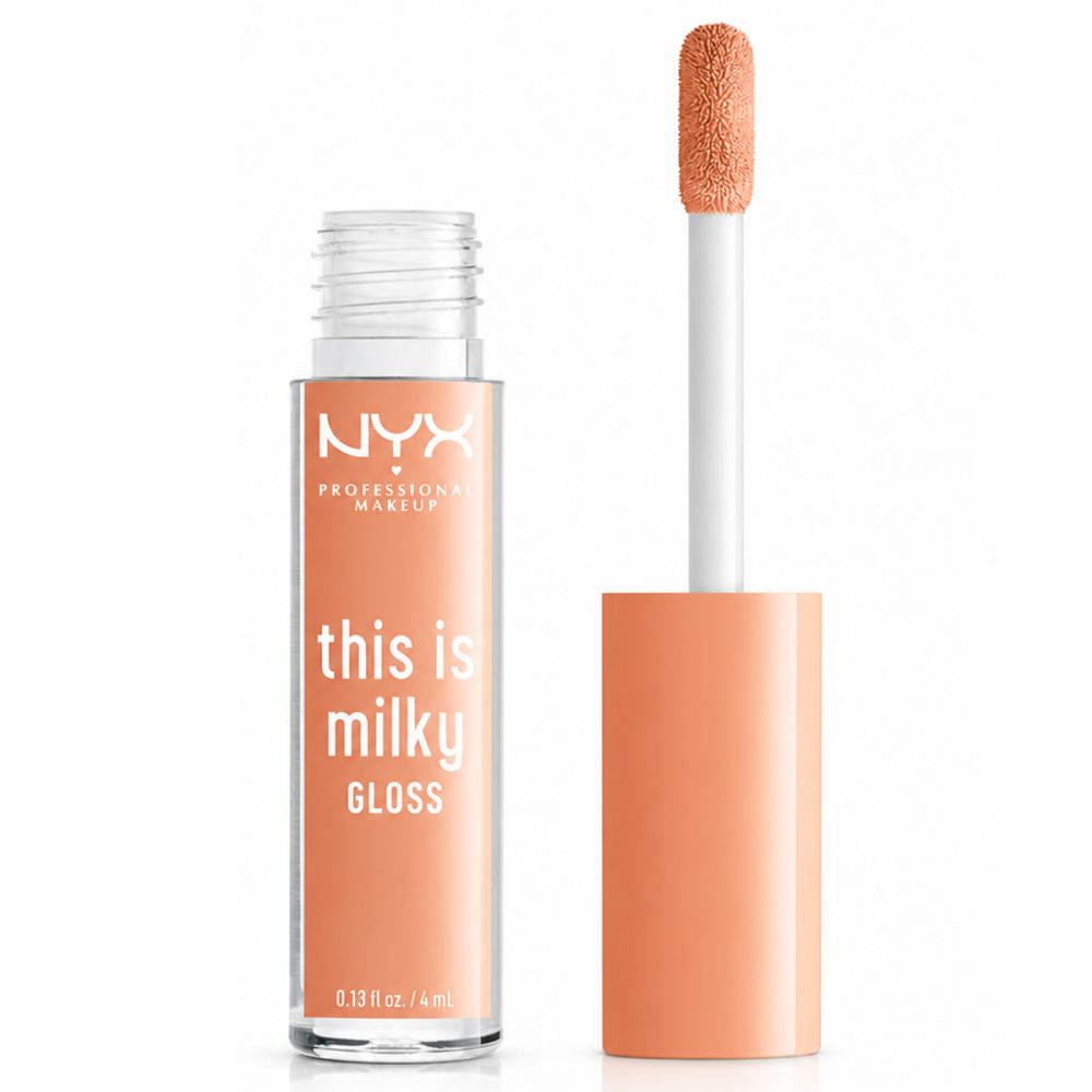 NYX Professional Makeup "this is milky GLOSS" teinte pêche avec applicateur.
