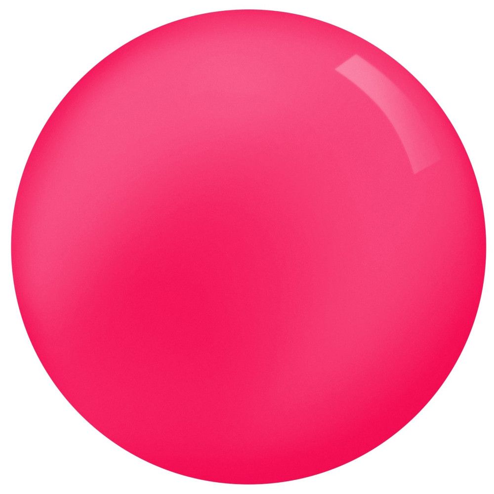 Cercle de vernis à ongles rose vif. Surface brillante, sans autres détails.