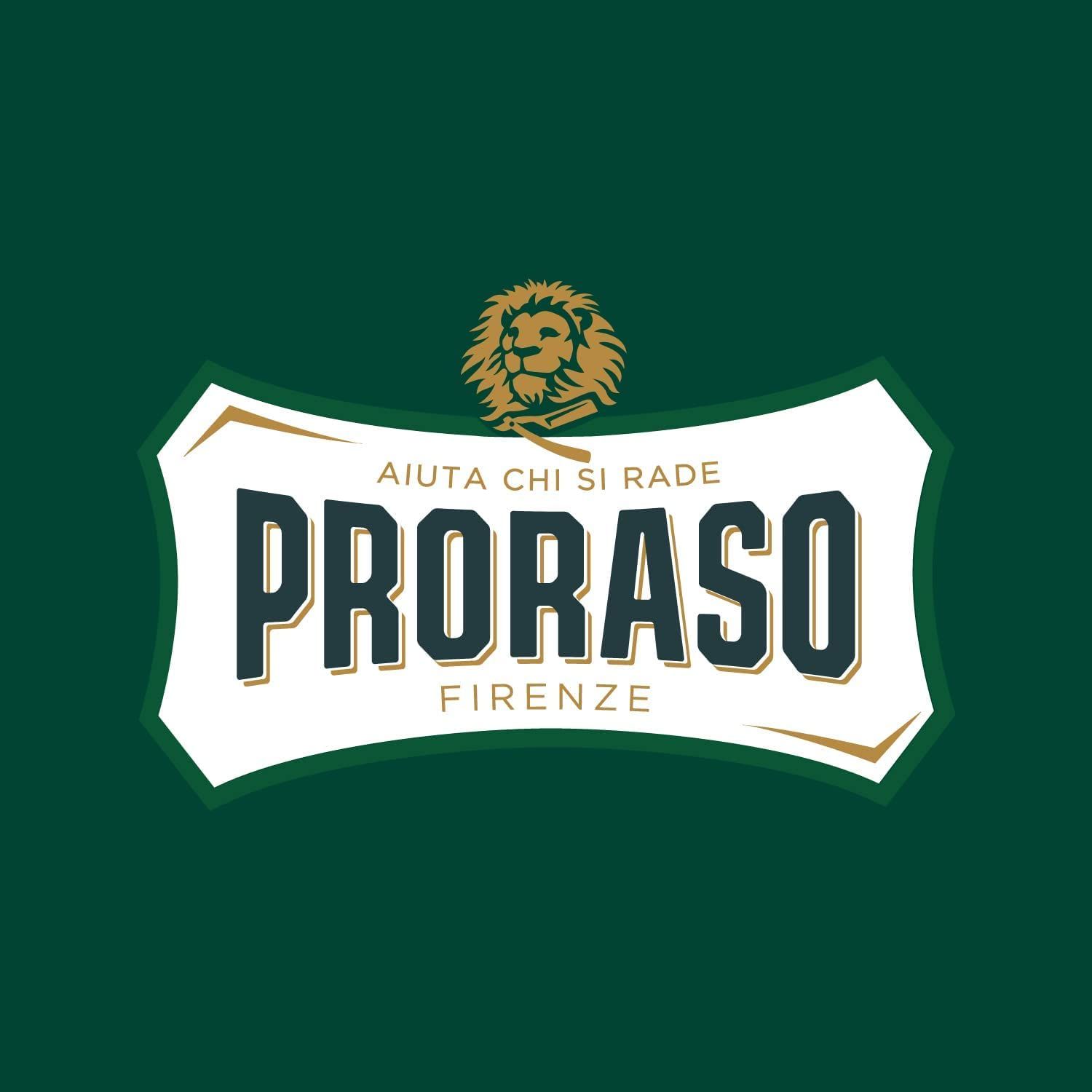 Logo avec texte : Proraso, Firenze. Image d'un lion.