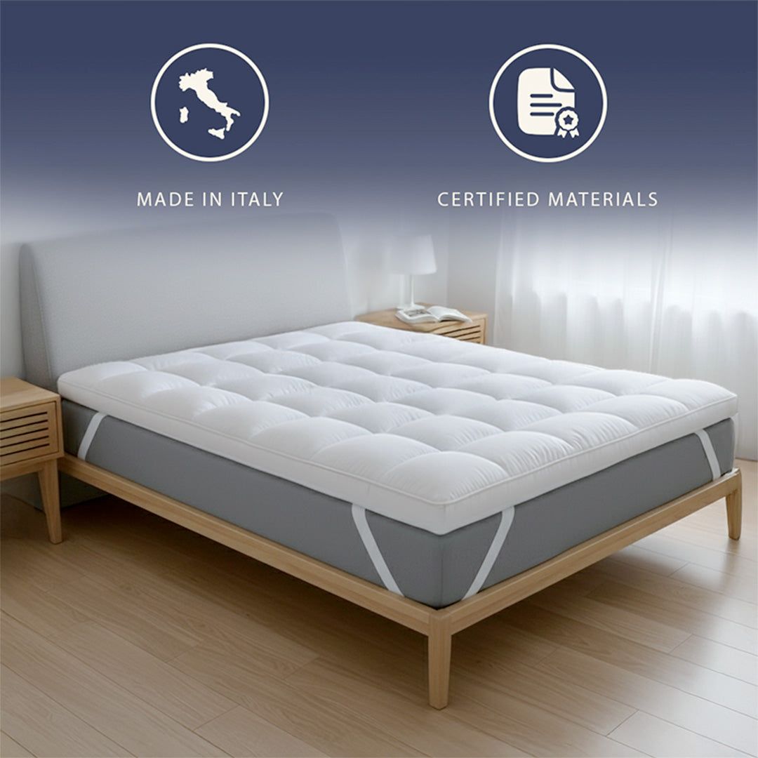 The White Stone Topper 180x200 cm met vulling van 1000 g/m²