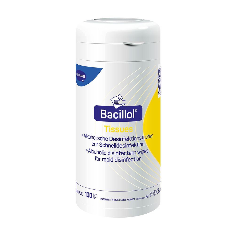 Lingettes Bacillol® Hartmann, lingettes désinfectantes à base d'alcool