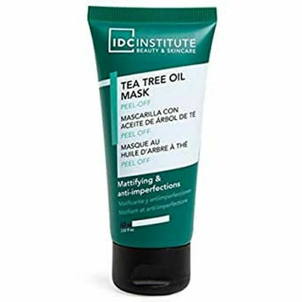 Groene tube met IDC INSTITUTE Tea Tree Oil Peel-Off Masker, 100ml.