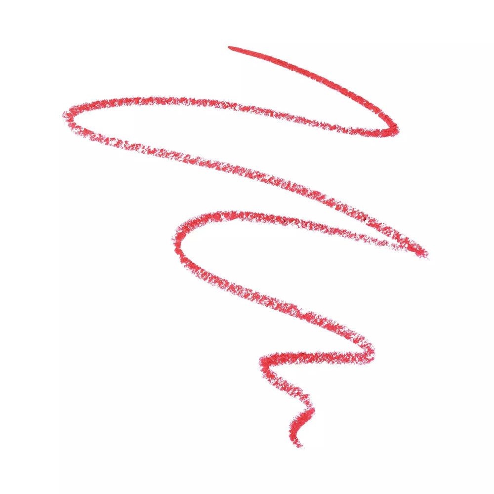 Rode lippenstiftstreep op witte achtergrond. Textuur zichtbaar.