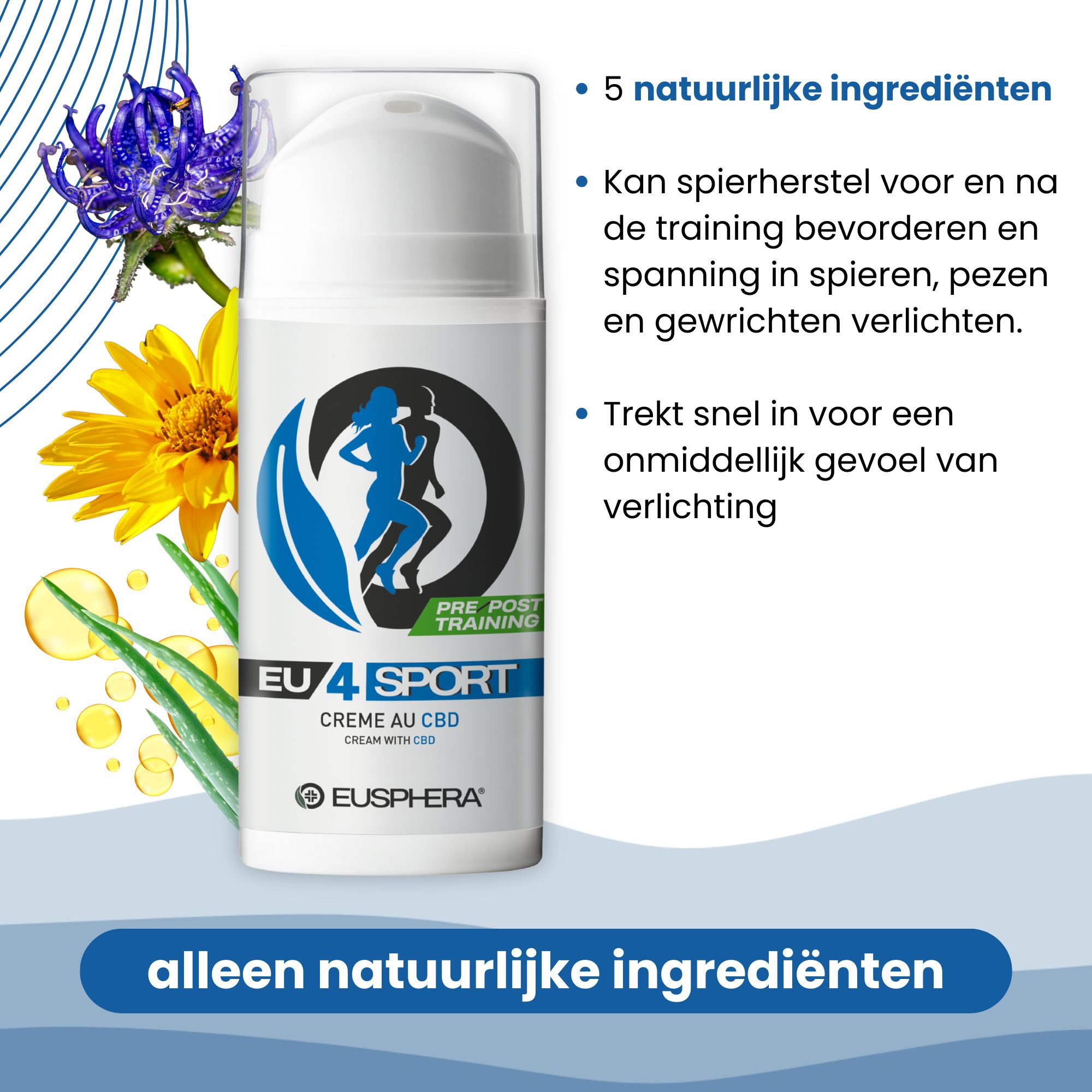 CBD-crème voor spierherstel | EU4SPORT - Eusphera