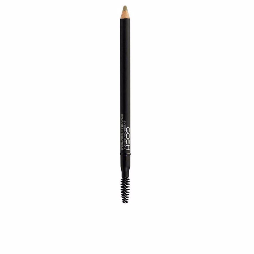 Crayon à sourcils gris-brun avec brosse. Crayon noir avec mine brun clair. Marque GOSH.