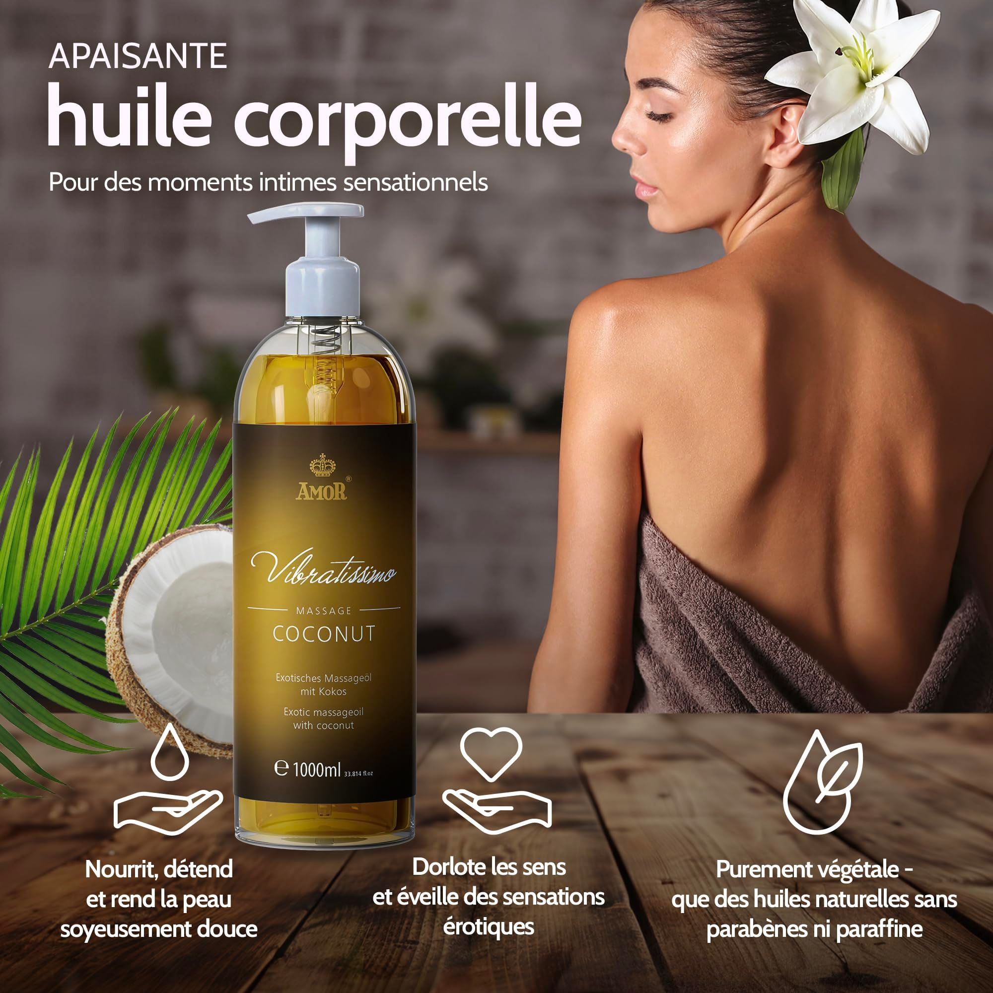 Vibratissimo Huile de Massage Coconut