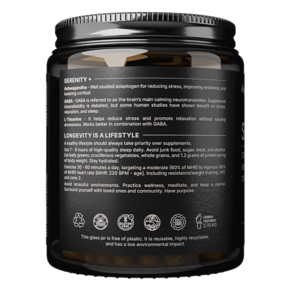 Bocal en verre brun foncé avec couvercle noir, étiquette indiquant les ingrédients et les instructions.