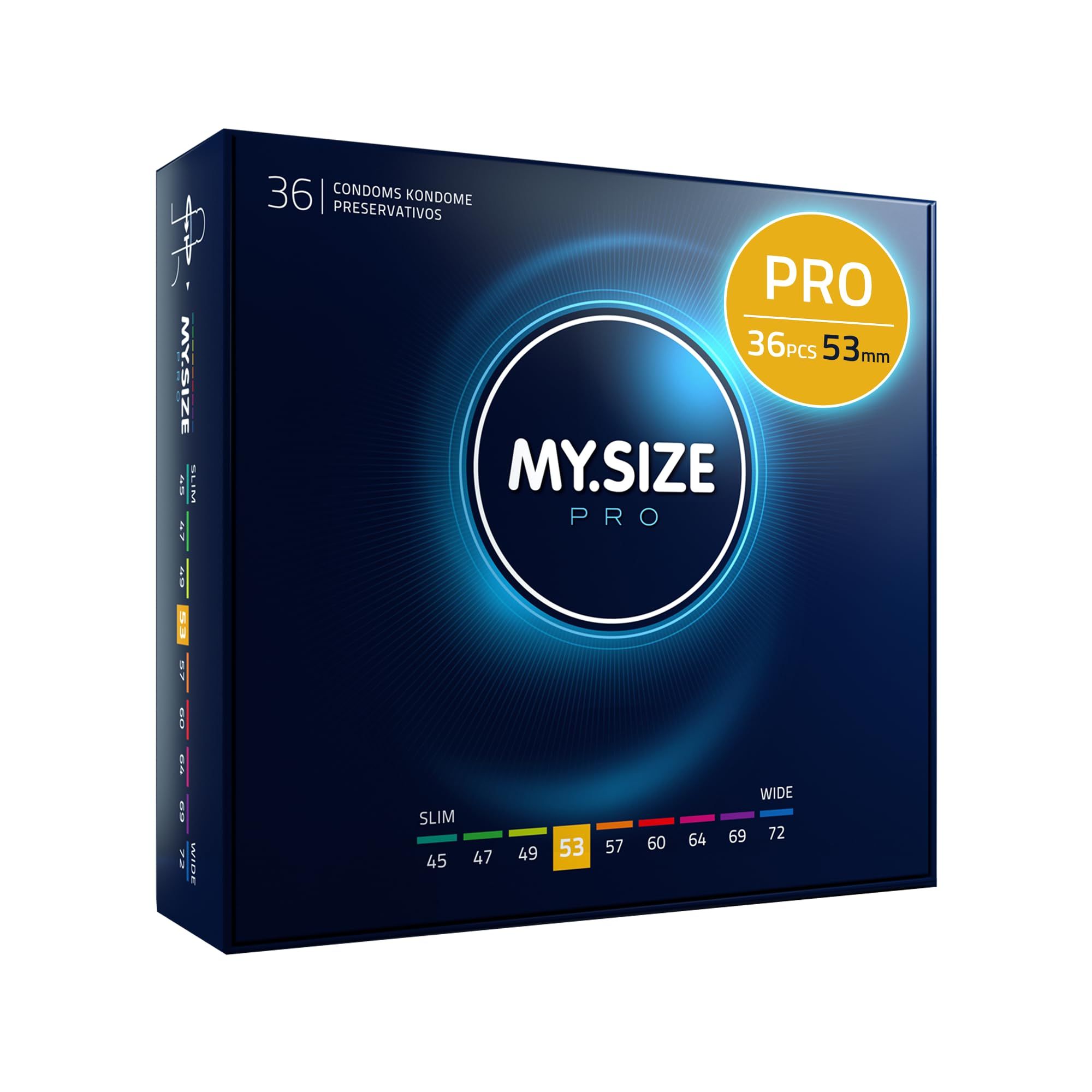 Pack de préservatifs My.Size PRO (36 pièces), taille 53mm.