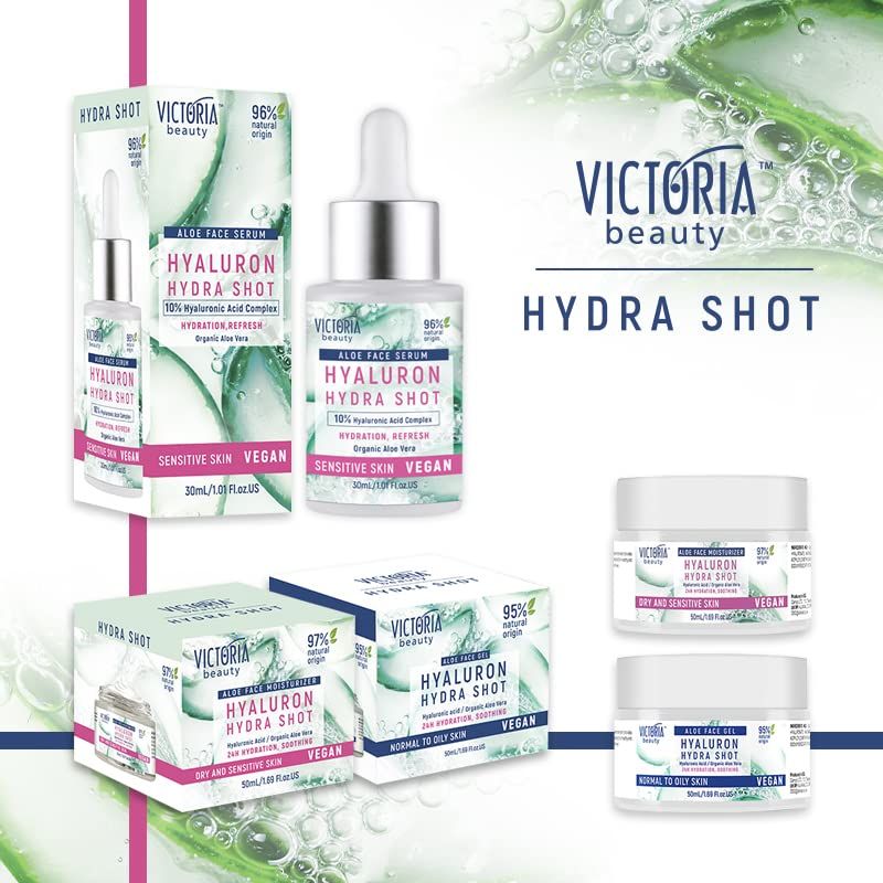 Victoria Beauty Hyaluron Hydra Shot serum en crème producten.
