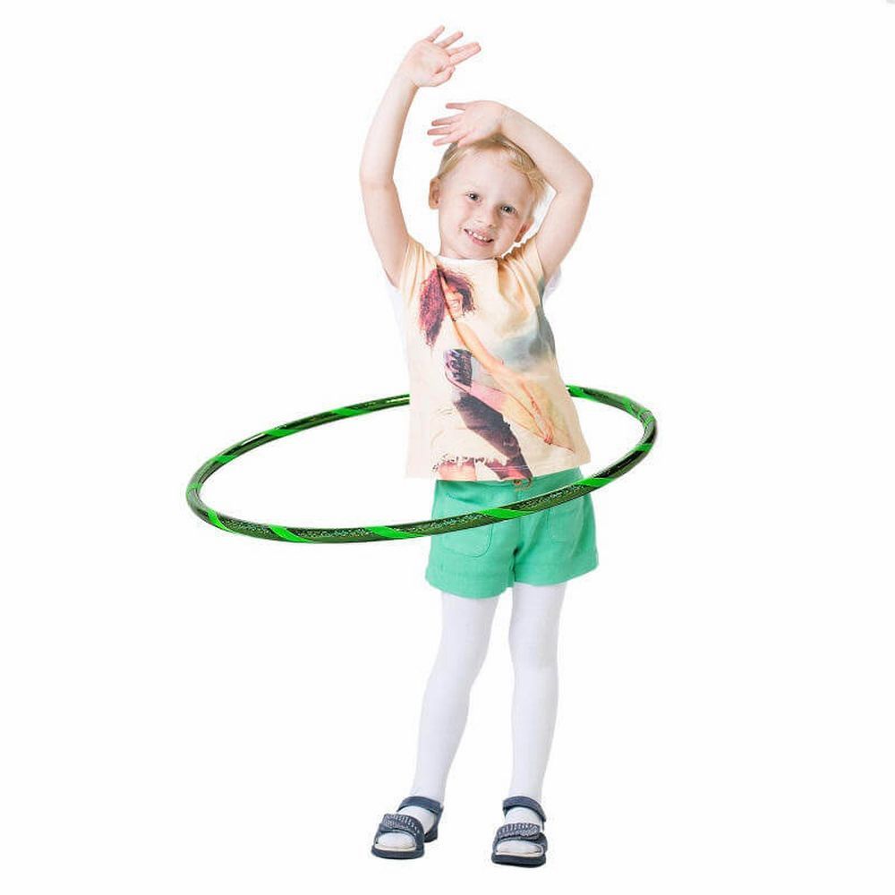 Hoopomania Glamour hula hoop enfant | Ø 80 cm | Vert-Vert