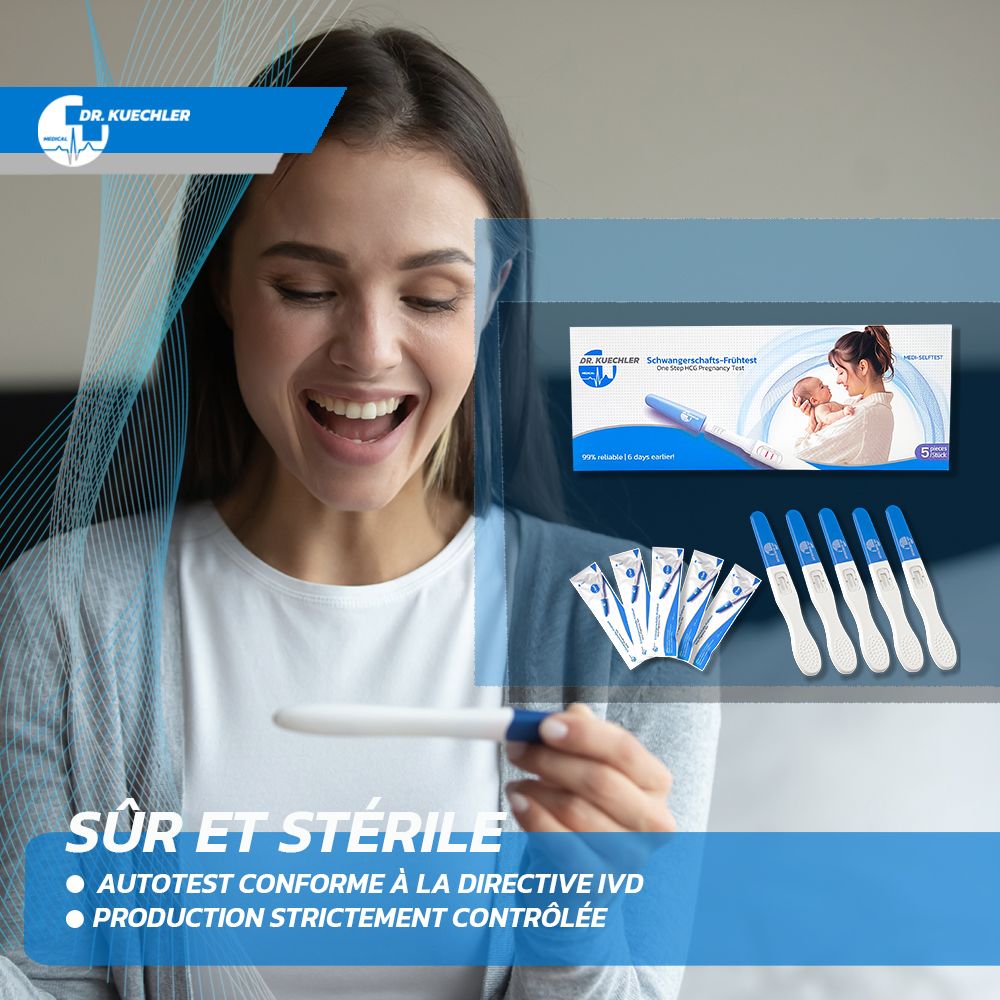 Test de grossesse Dr. Kuechler: Sûr et stérile.