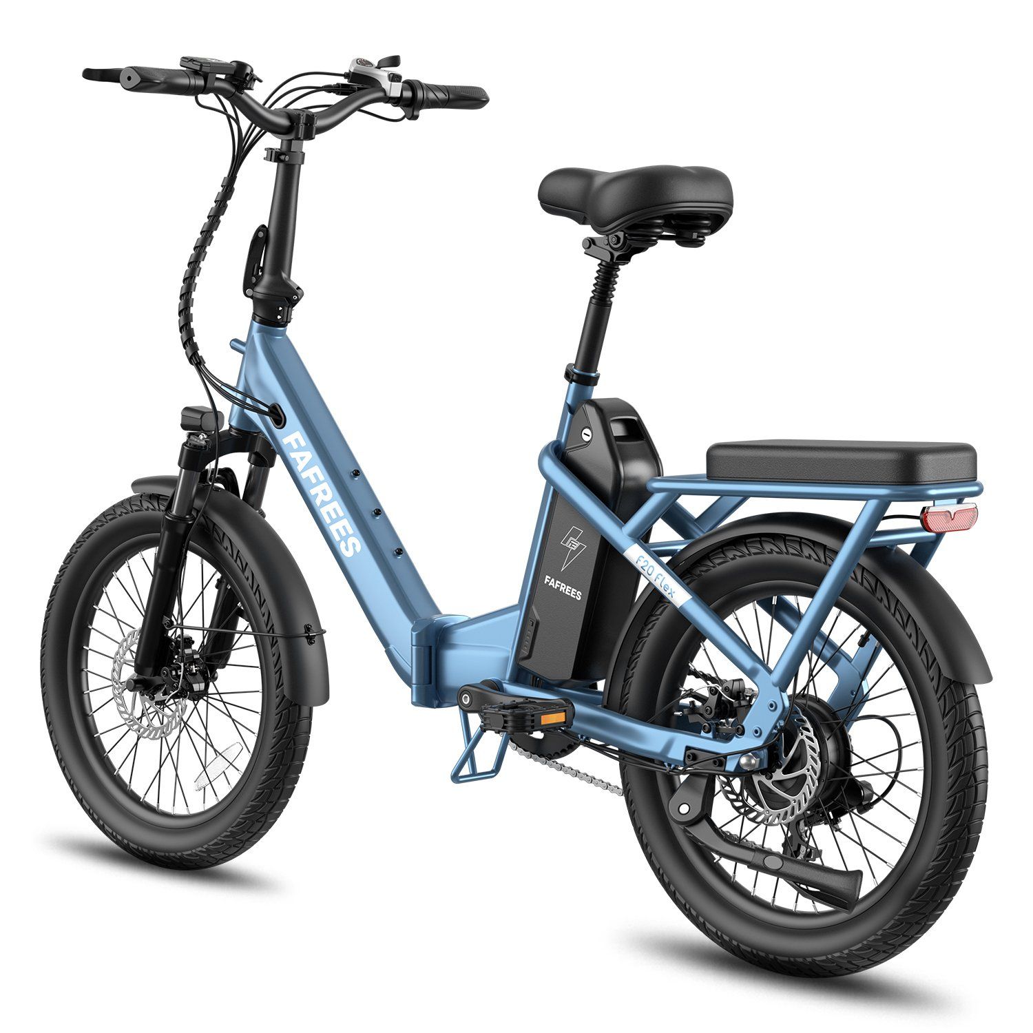 FAFREES F20 Flex Vélo électrique pliant, batterie amovible 25 Ah, 7 vitesses