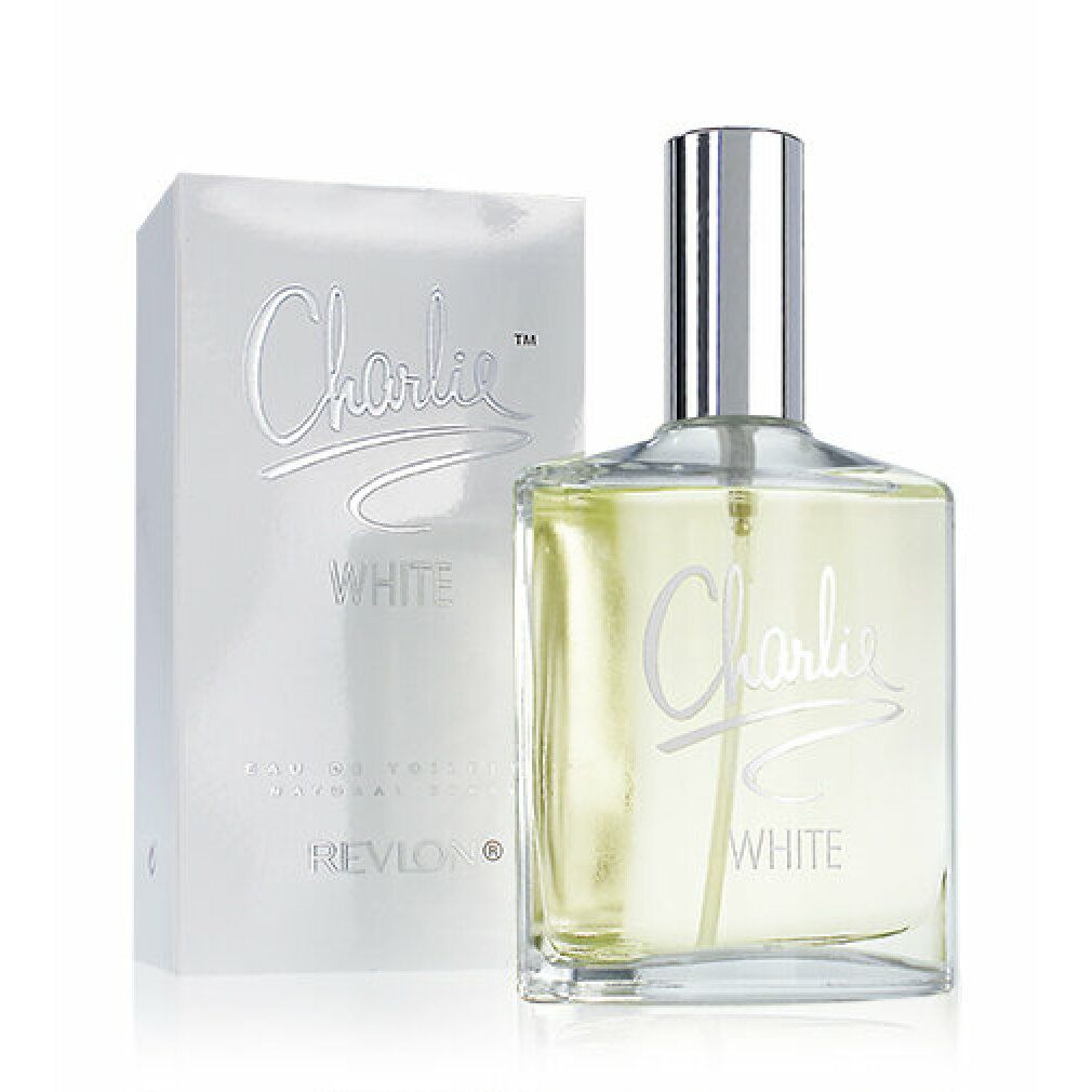 Fles en verpakking. Opschrift Charlie White. Revlon.