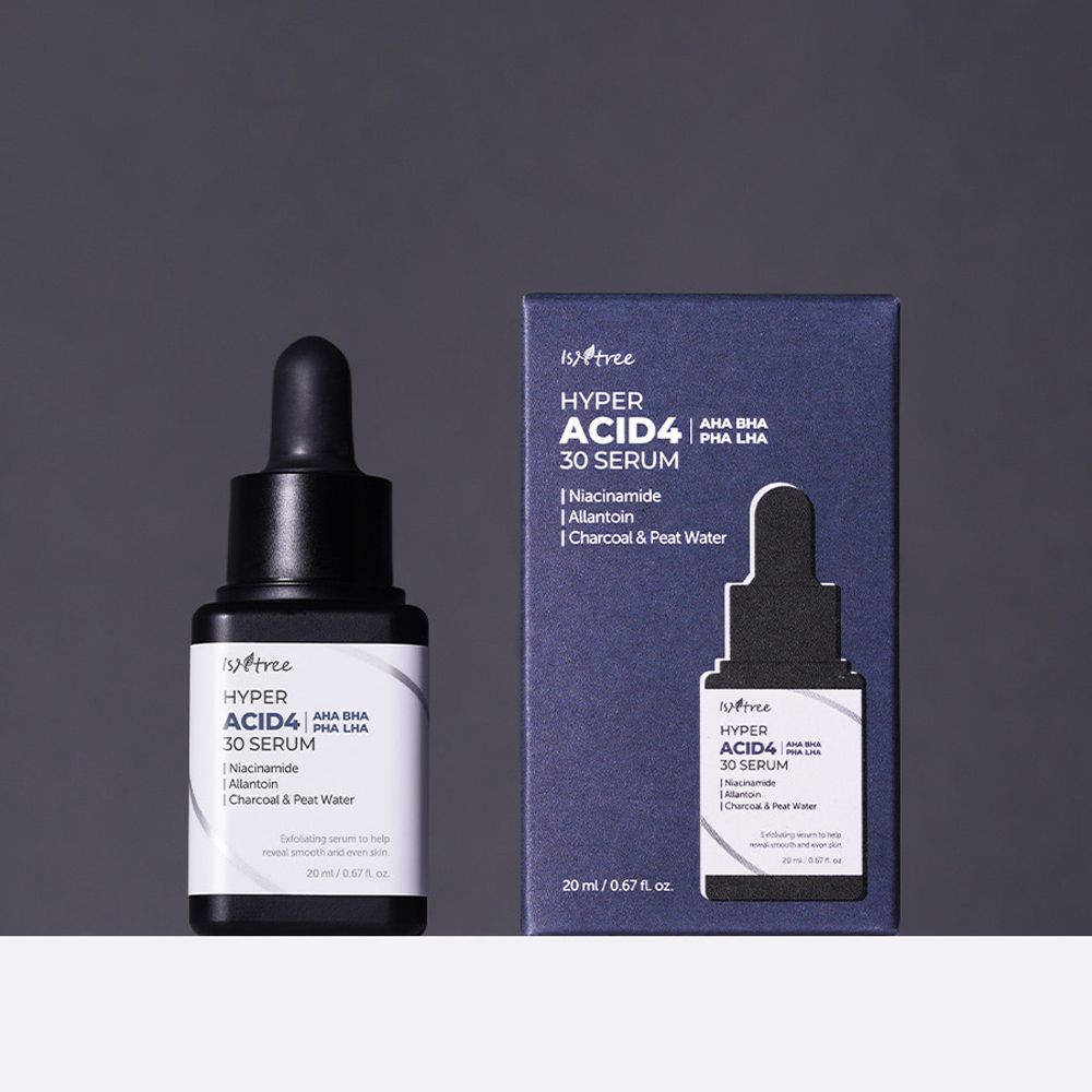 ISNTREE Hyper Acid4 30 Serum flesje en verpakking.