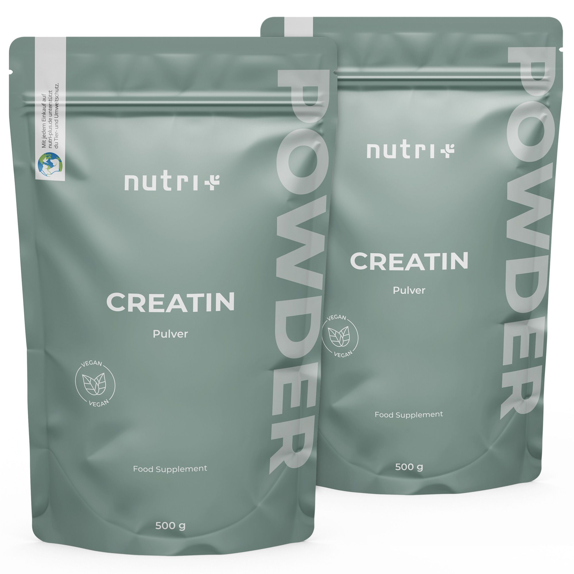 nutri+ Poudre de créatine monohydrate + B12