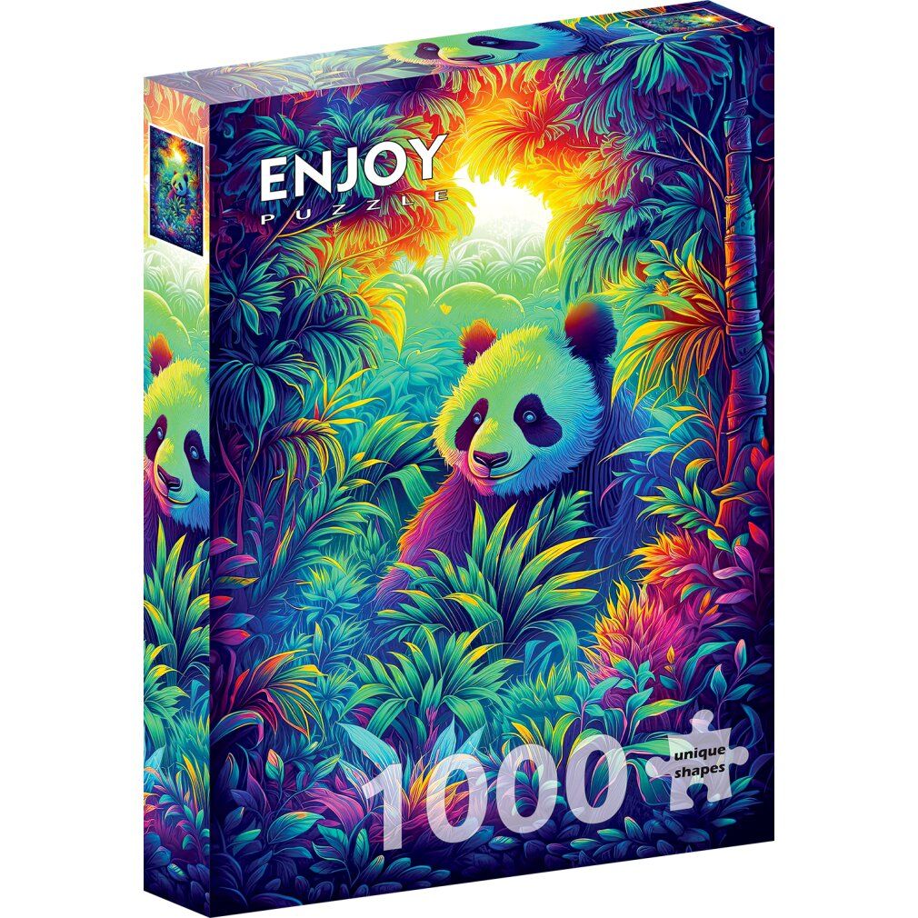 annÉe Panda coin puzzle 1000 pièces