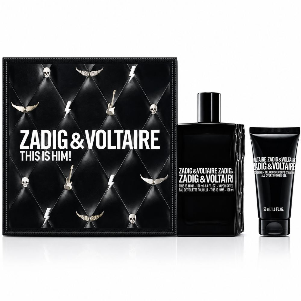 Zadig & Voltaire 'This is Him!' geschenkset met eau de toilette en douchegel.